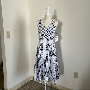 Vintage deadstock polka dot midi dress